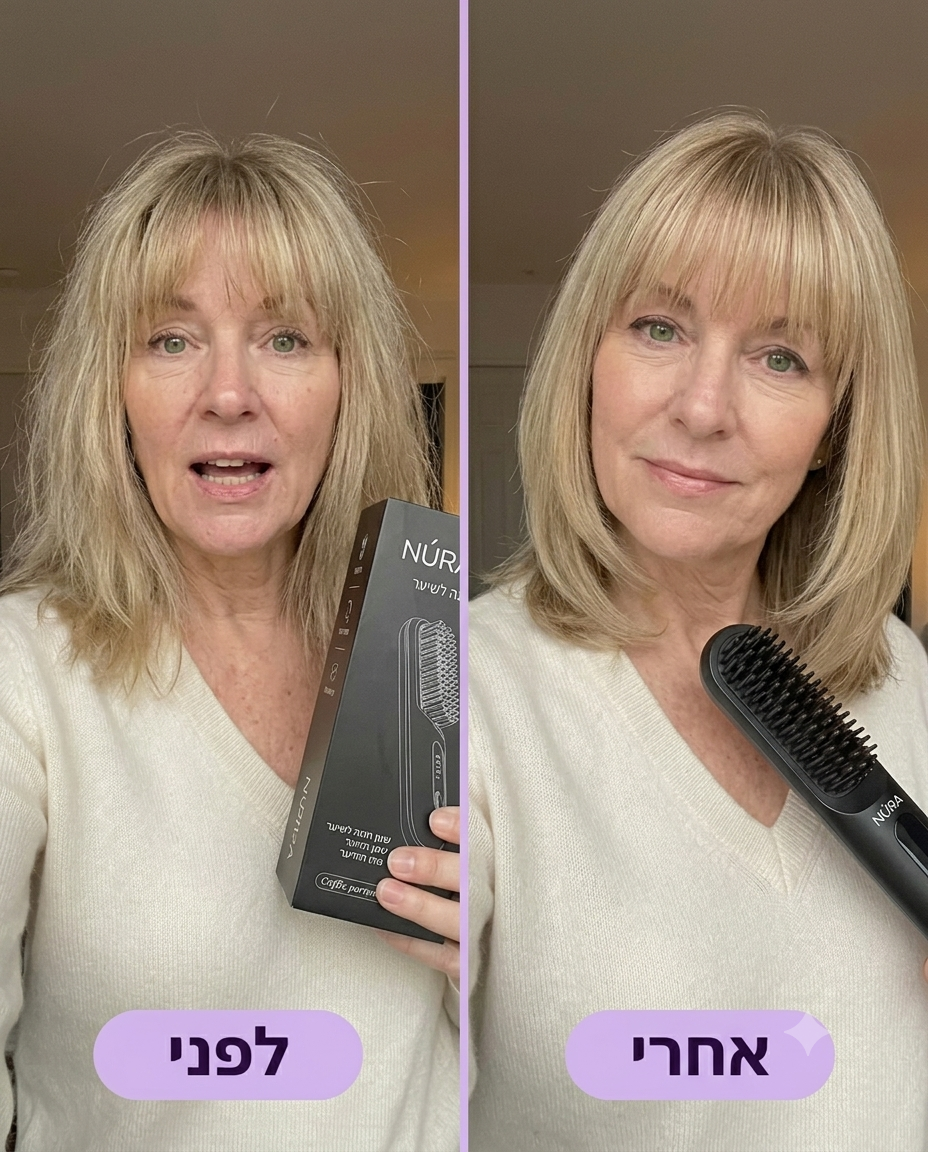 NÚRA Sleek Comb™ — מסרק החלקה חשמלי נטען