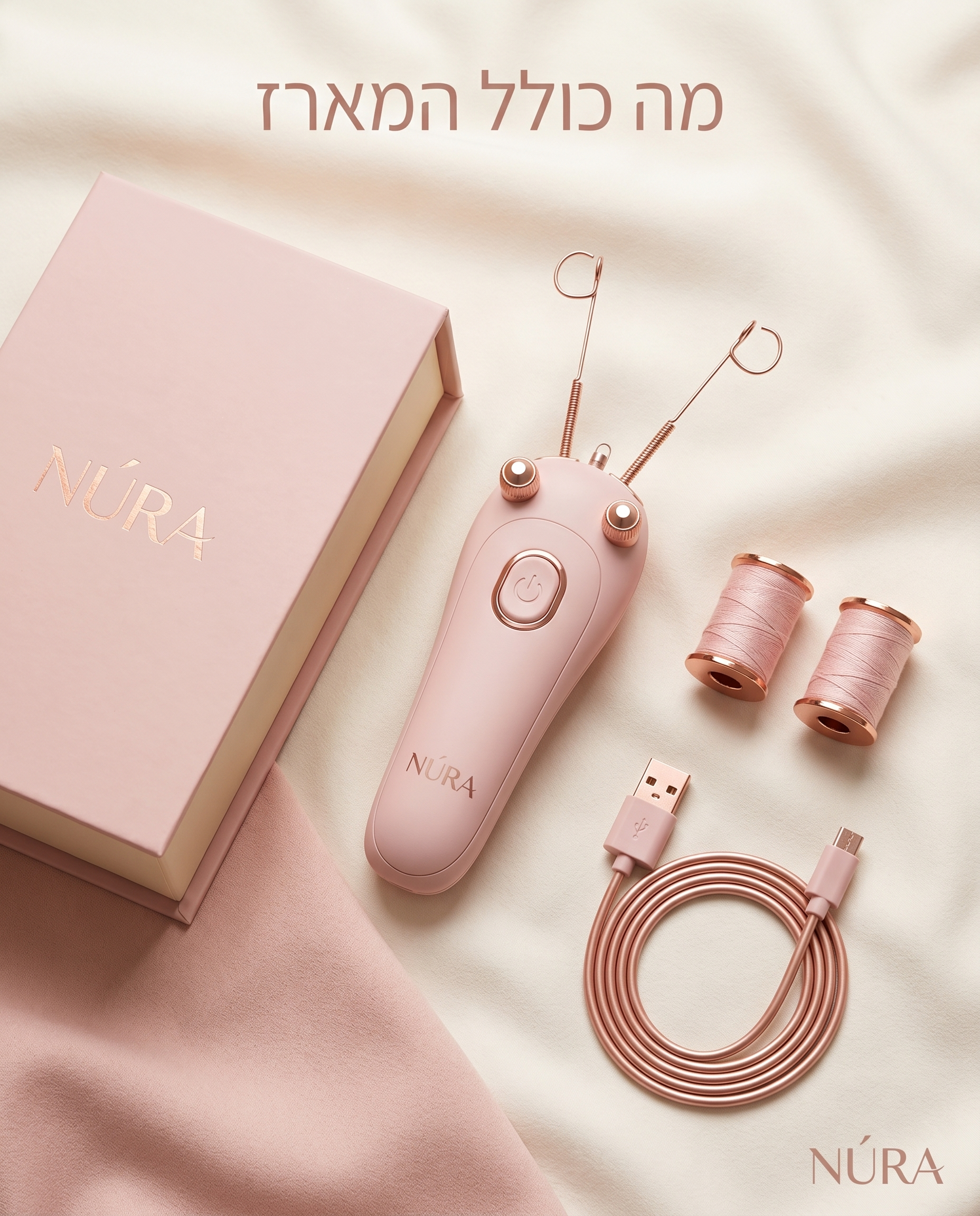 NÚRA Silk™ — מסיר שיער פנים בחוט