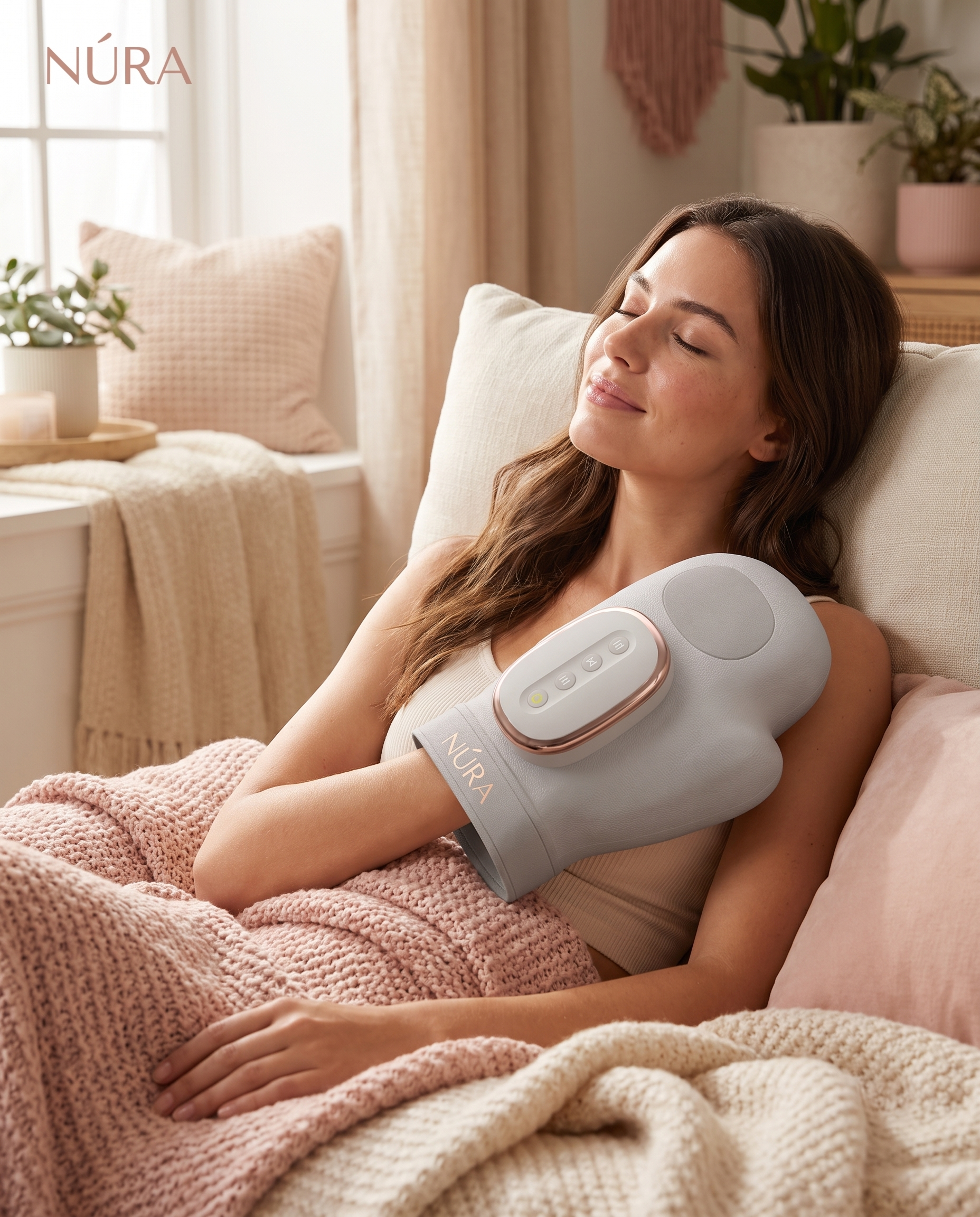 NÚRA Ease™ — כפפות עיסוי חשמליות לידיים