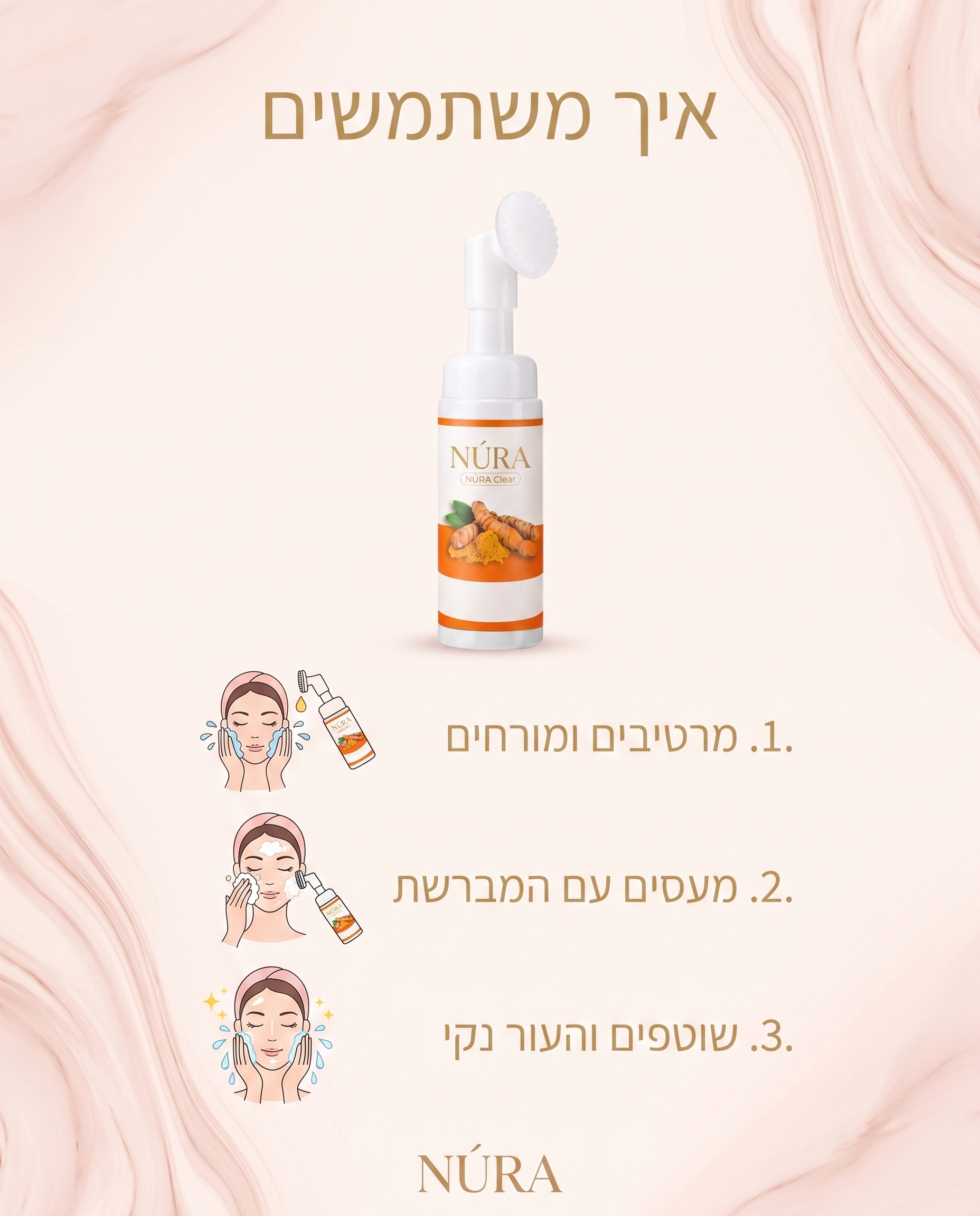 NÚRA Fresh Face™ — מנקה פנים כורכום ולימון