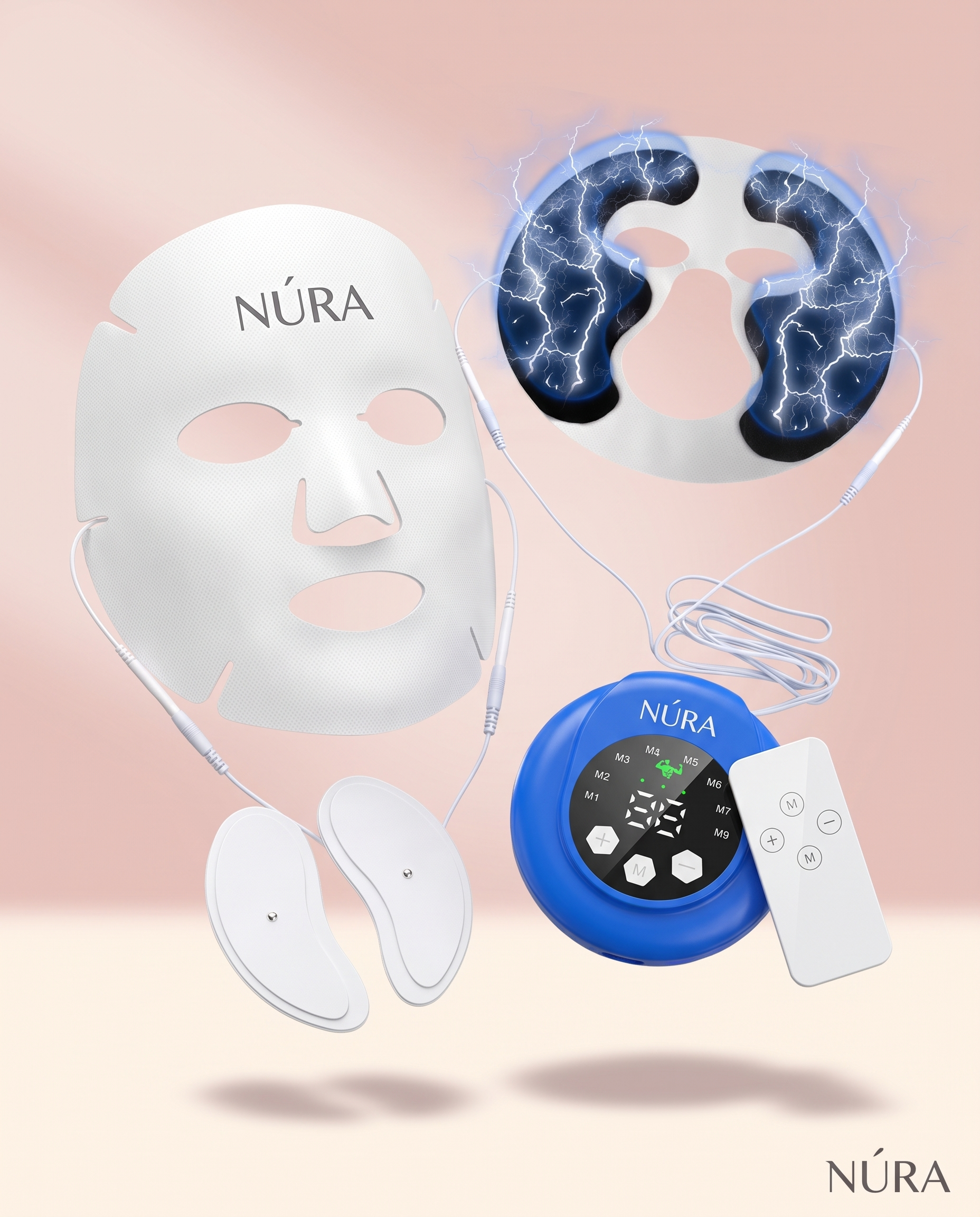 NÚRA Sculpt™ — מכשיר עיסוי פנים ועיניים EMS