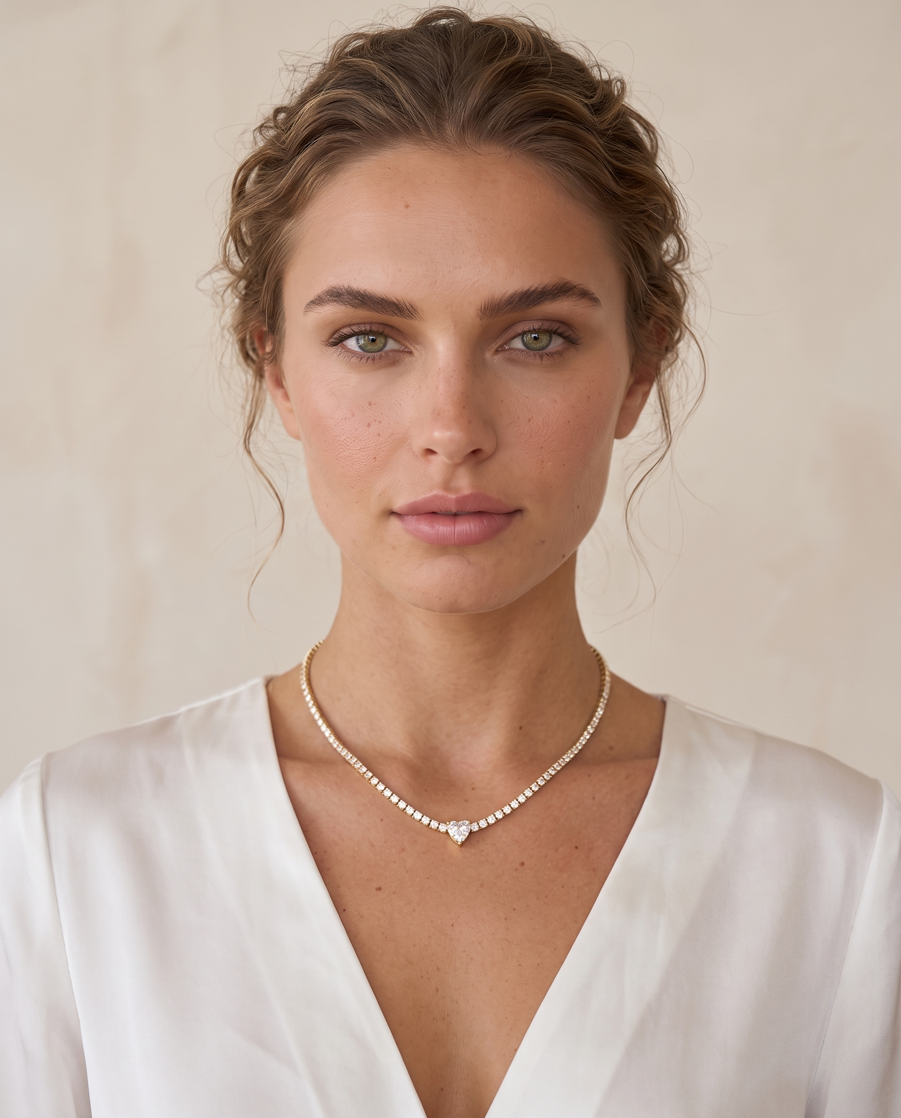 NÚRA - Heart Tennis Necklace
