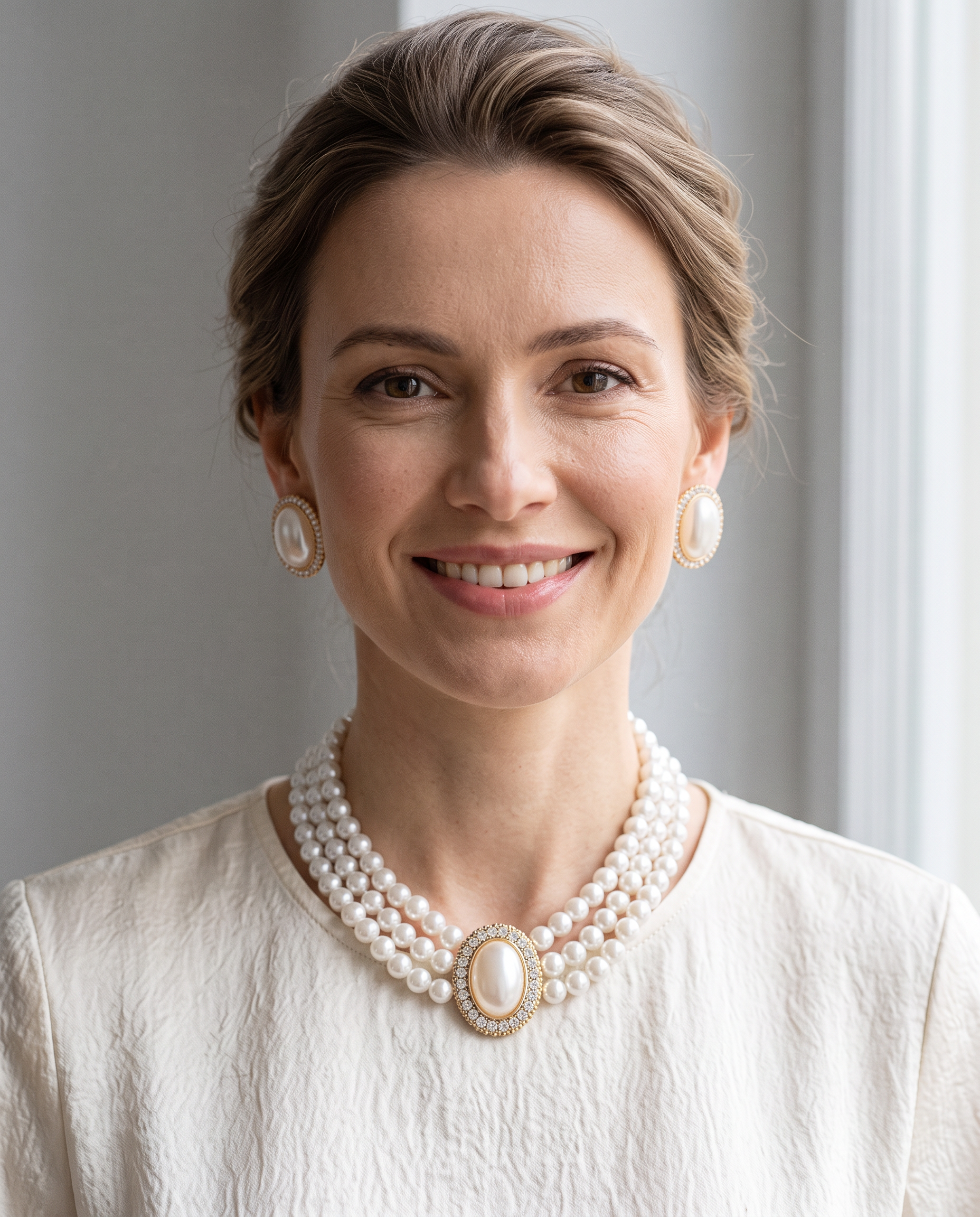 NÚRA - Pearl Bridal Set