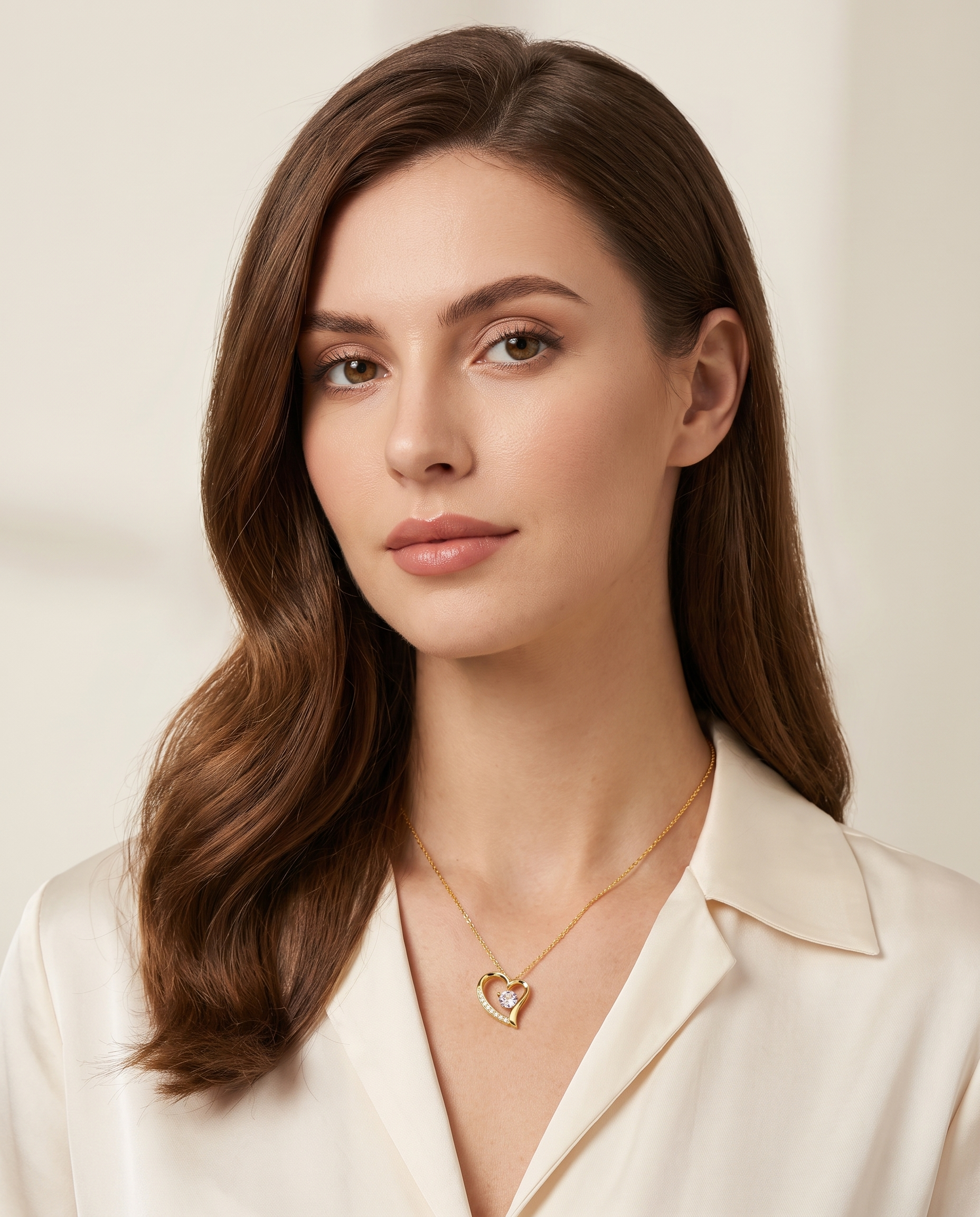 NÚRA - Minimal Heart Necklace