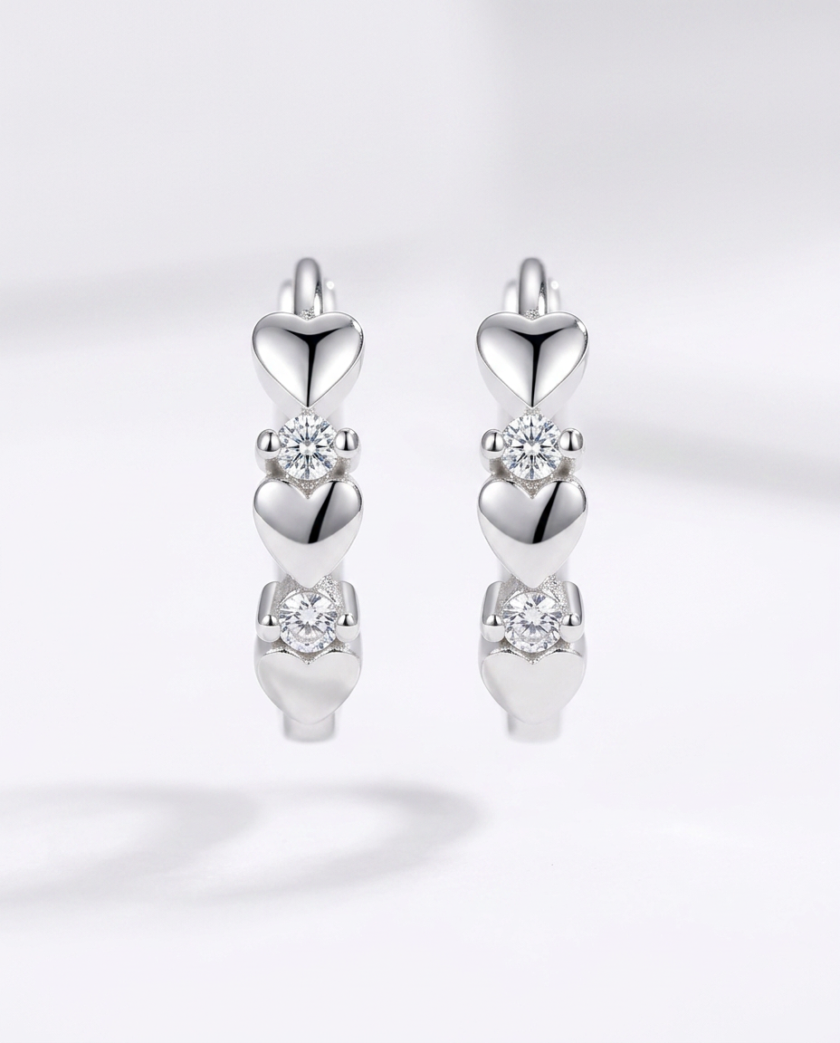 NÚRA - Heart Hoop Earrings