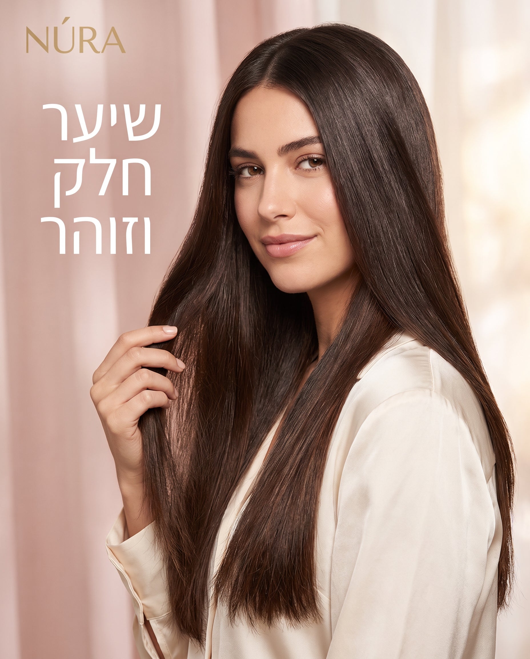 NÚRA Sleek™ — מחליק שיער מיני נייד