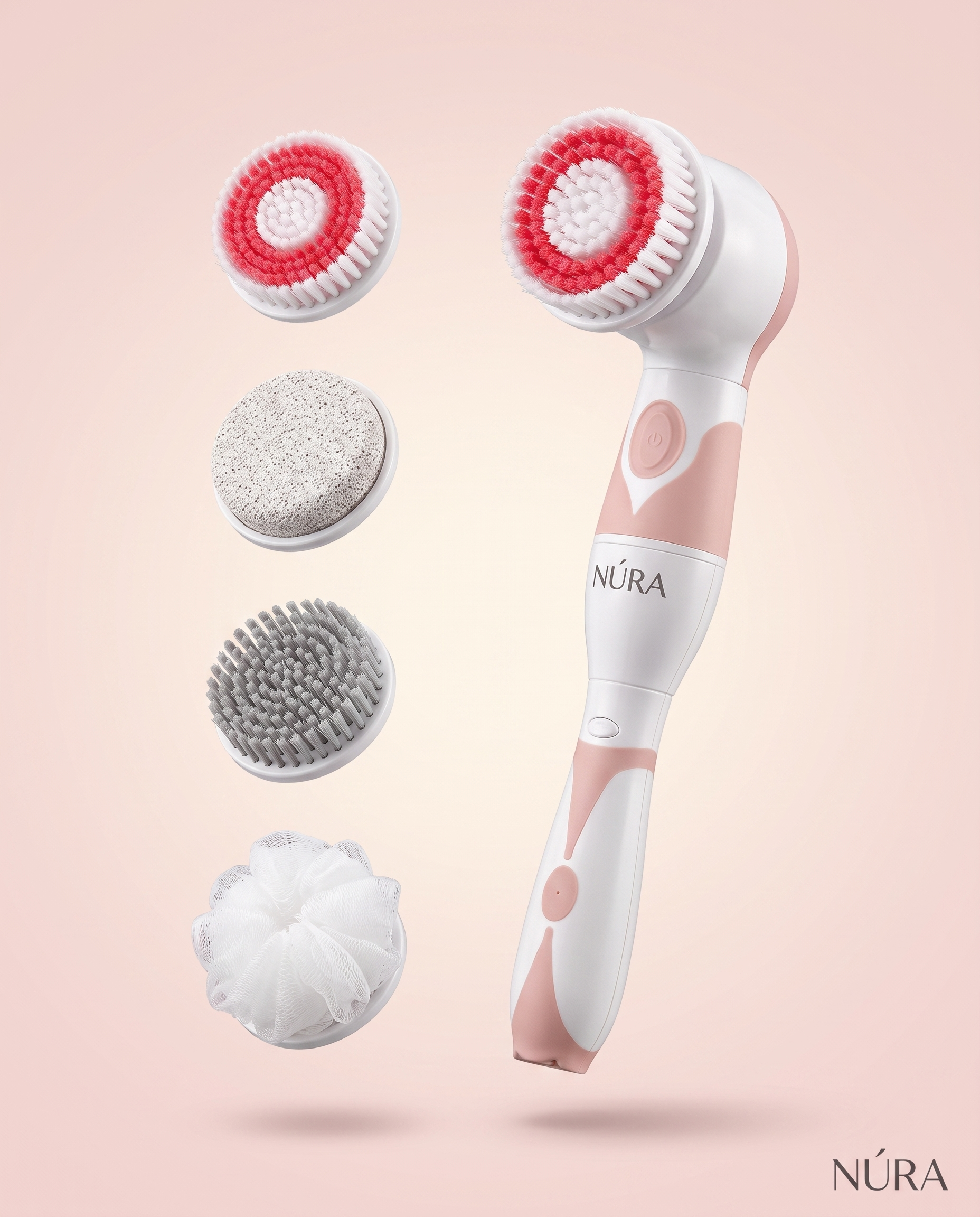 NÚRA Fresh™ — מברשת רחצה חשמלית 4 ב-1