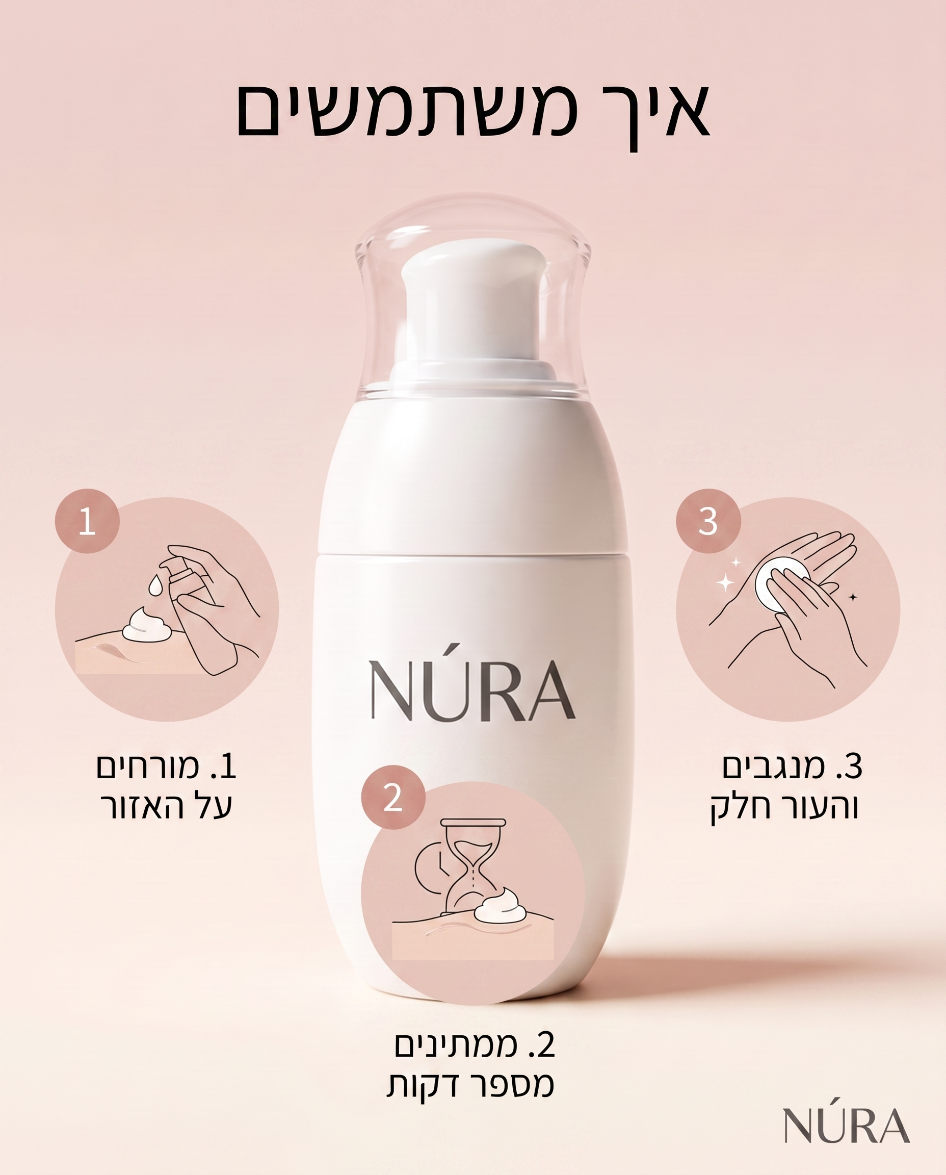 NÚRA Pure™ — תרסיס להסרת שיער