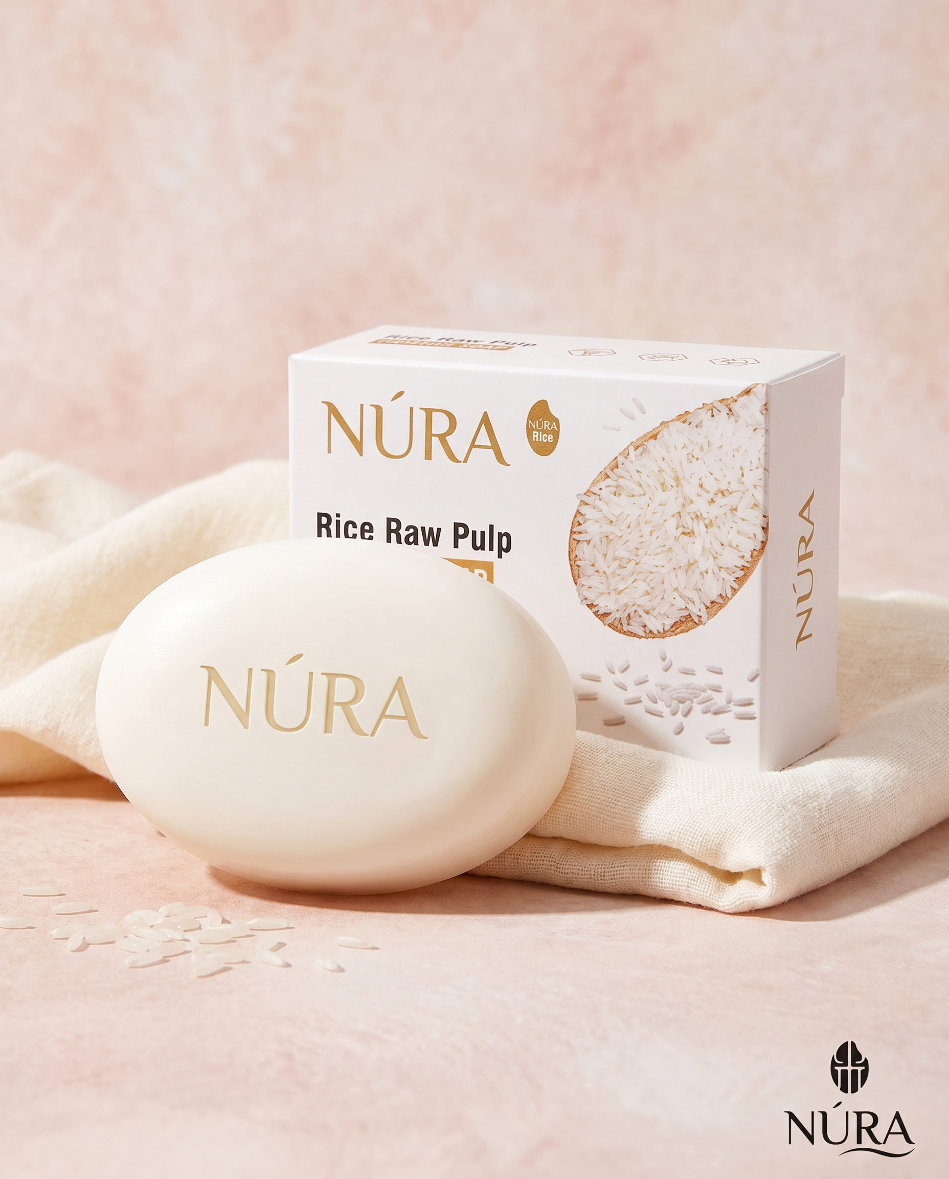 NÚRA Glow Soap™ — סבון פנים אורז ורגיעה