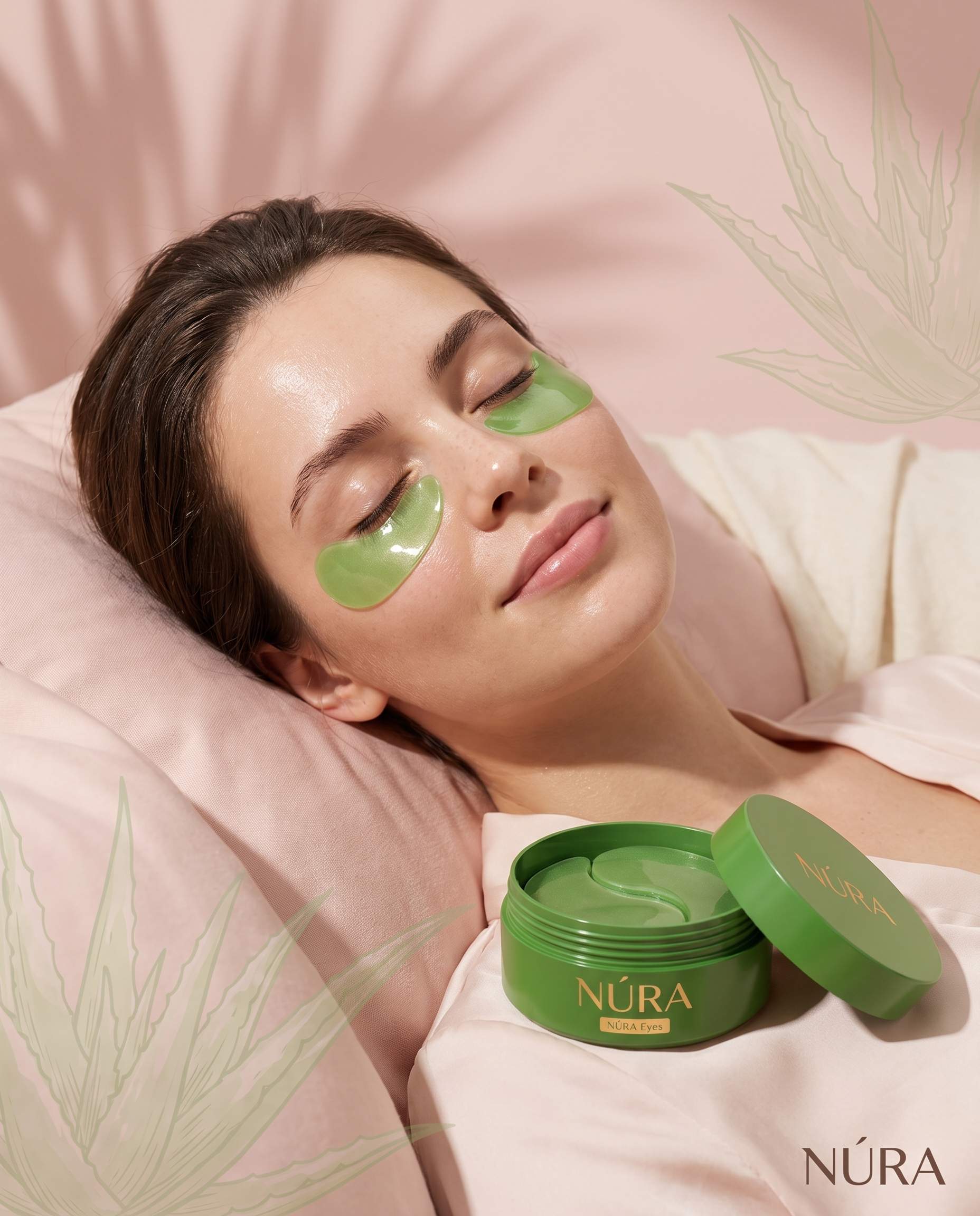 NÚRA Eyes™ — מסכות עיניים אלוורה וקולגן