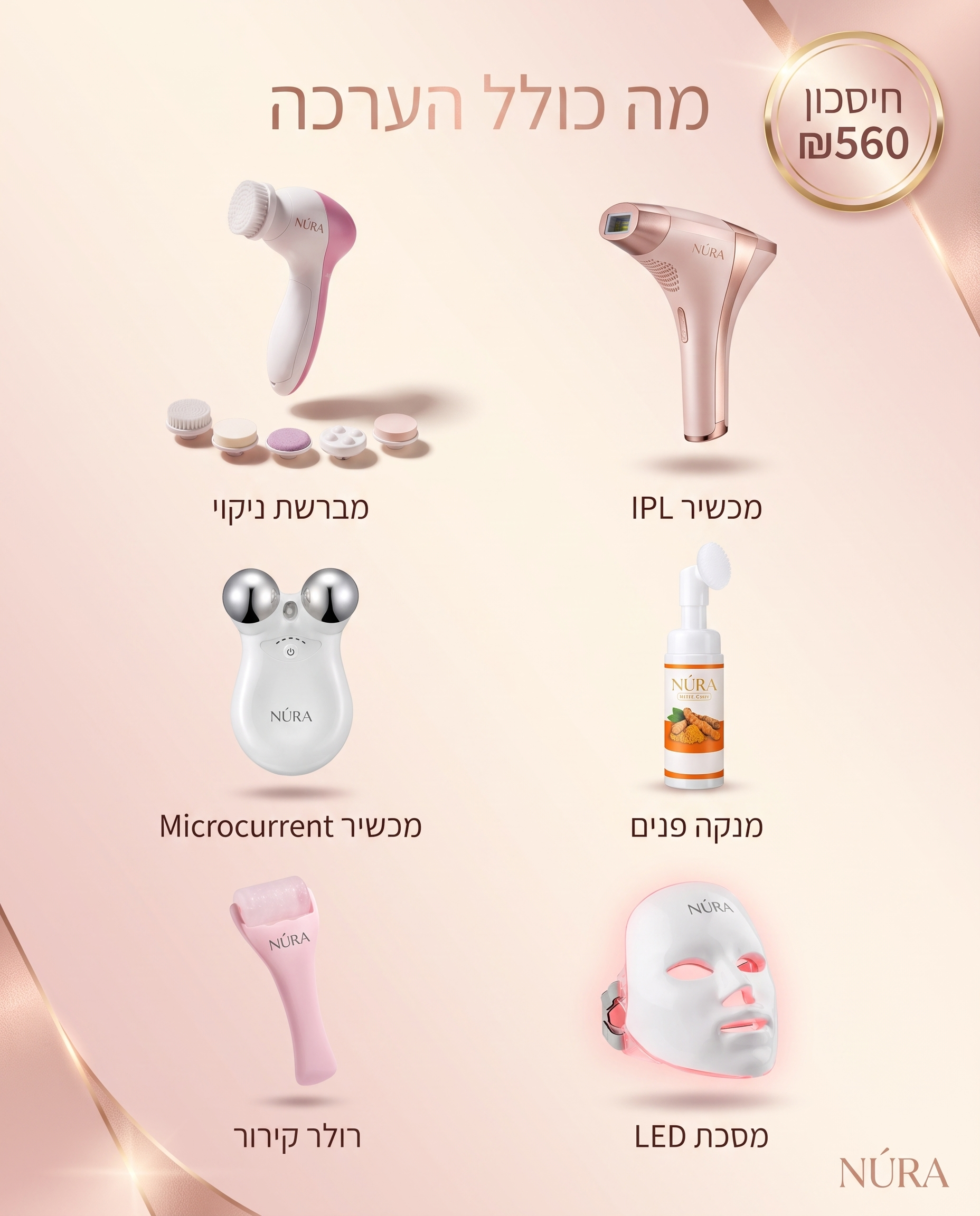 NÚRA  ערכת טיפוח מלאה