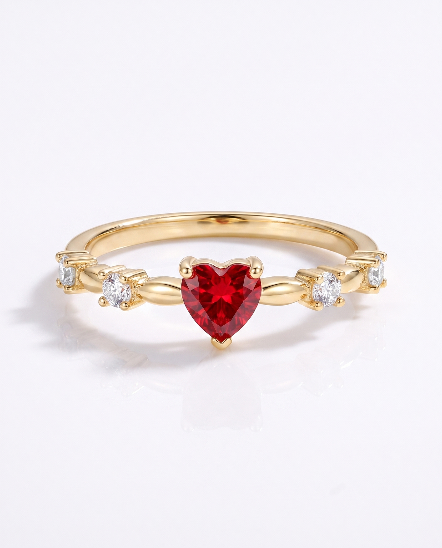 NÚRA - Red Heart Ring