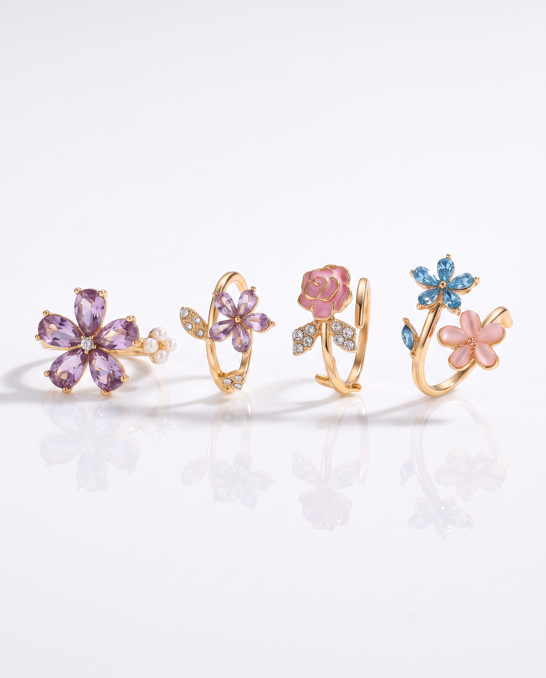 NÚRA - Rose Garden Ring Set