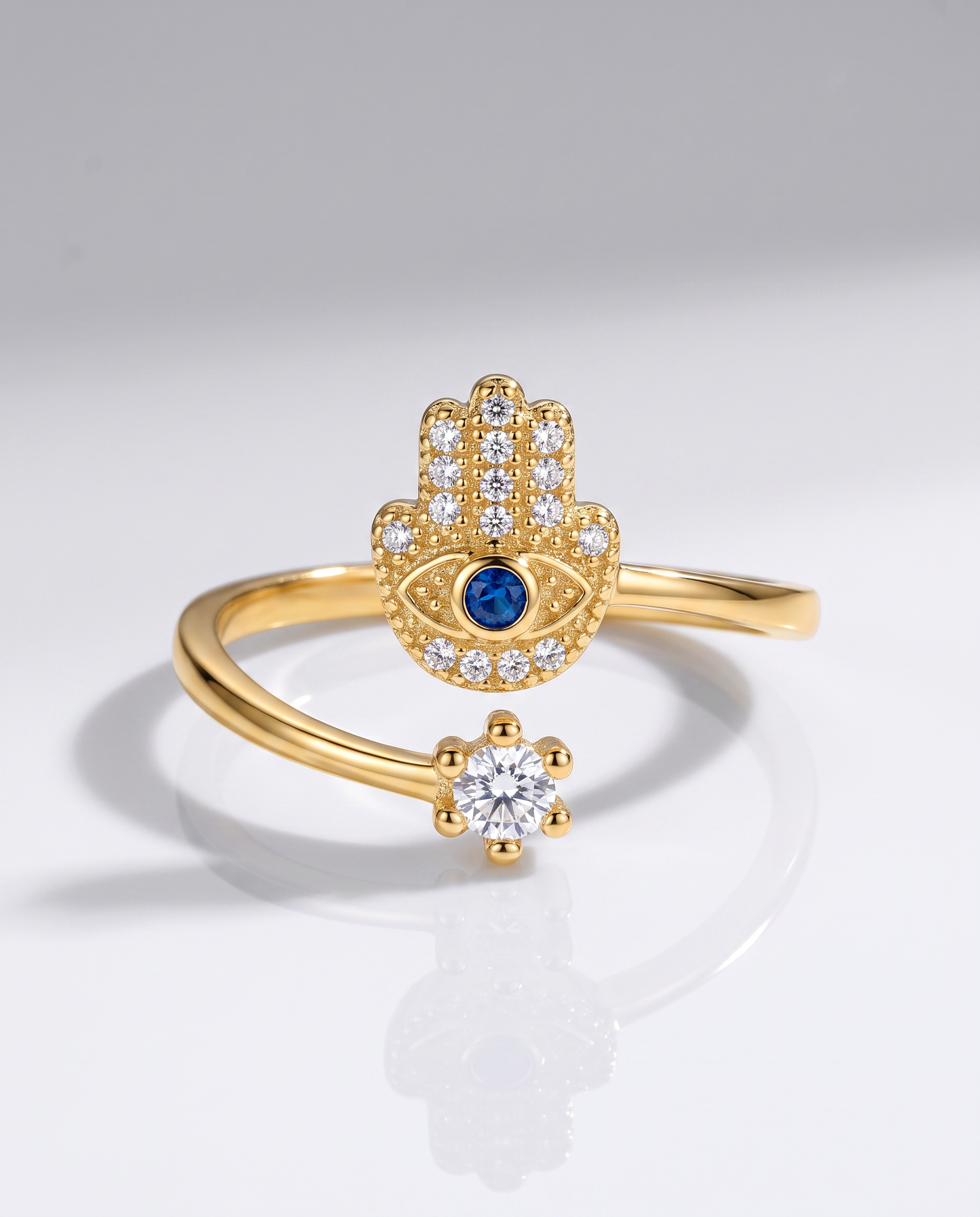 NÚRA - Hamsa Protection Ring