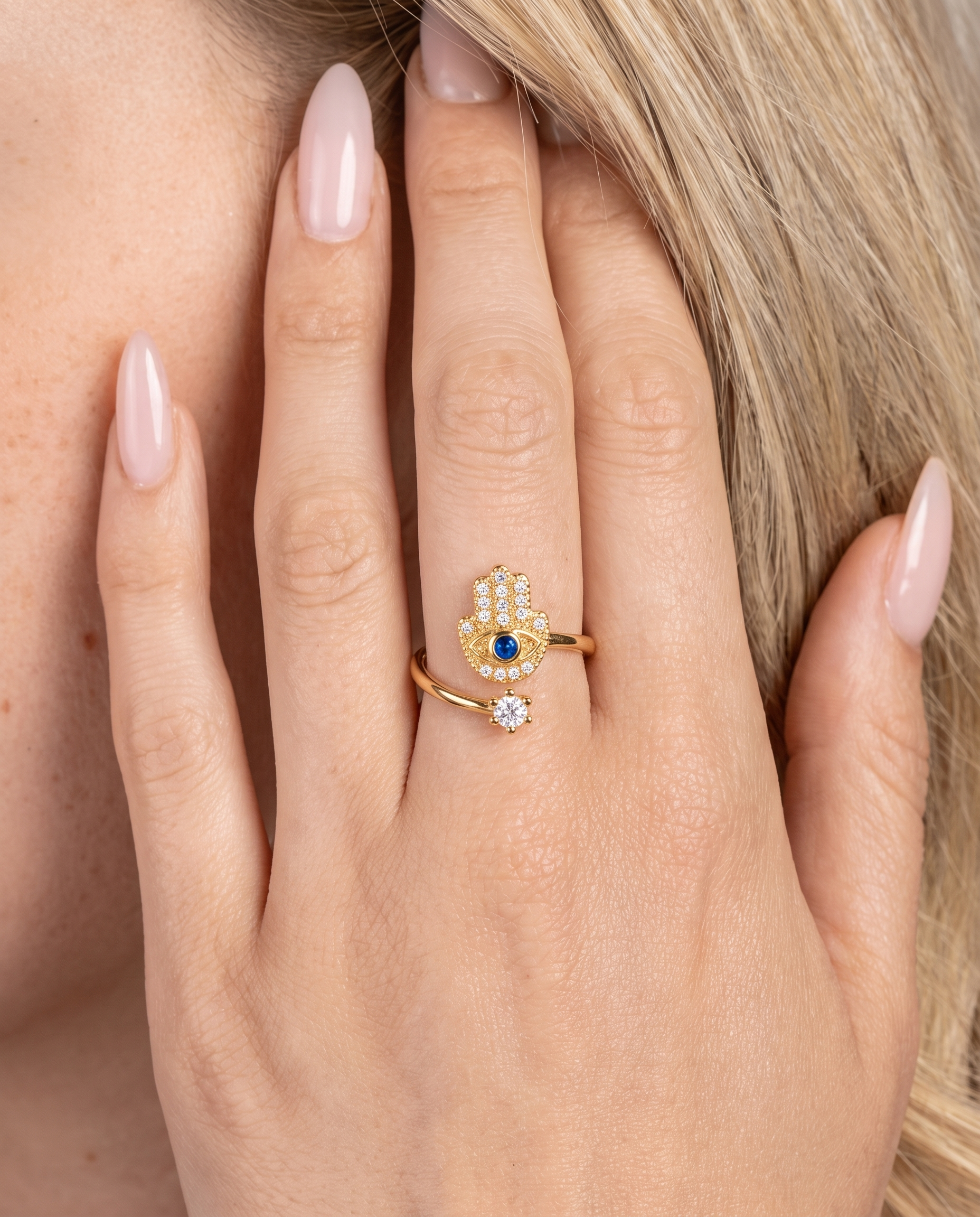 NÚRA - Hamsa Protection Ring