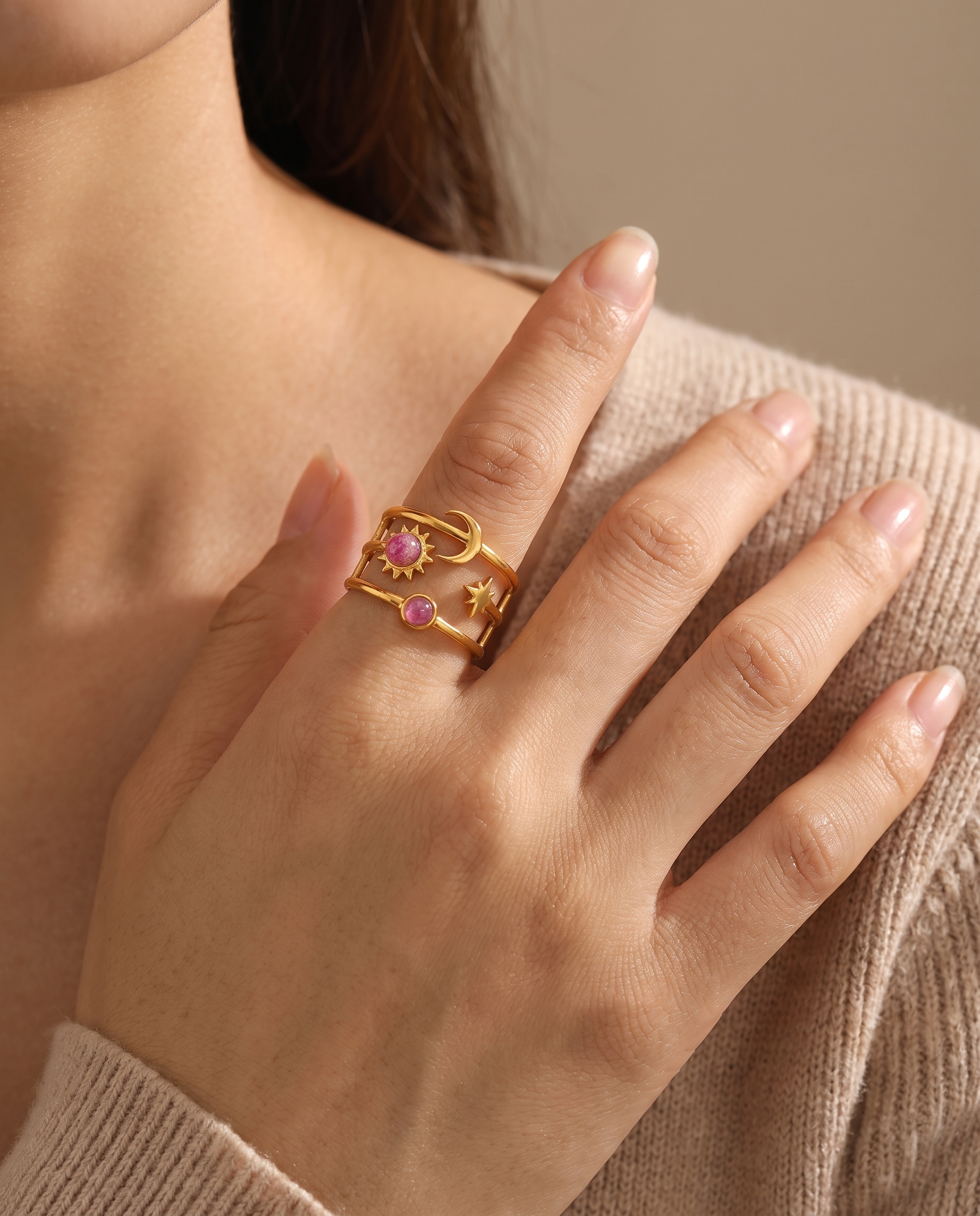 NÚRA - Celestial Open Ring