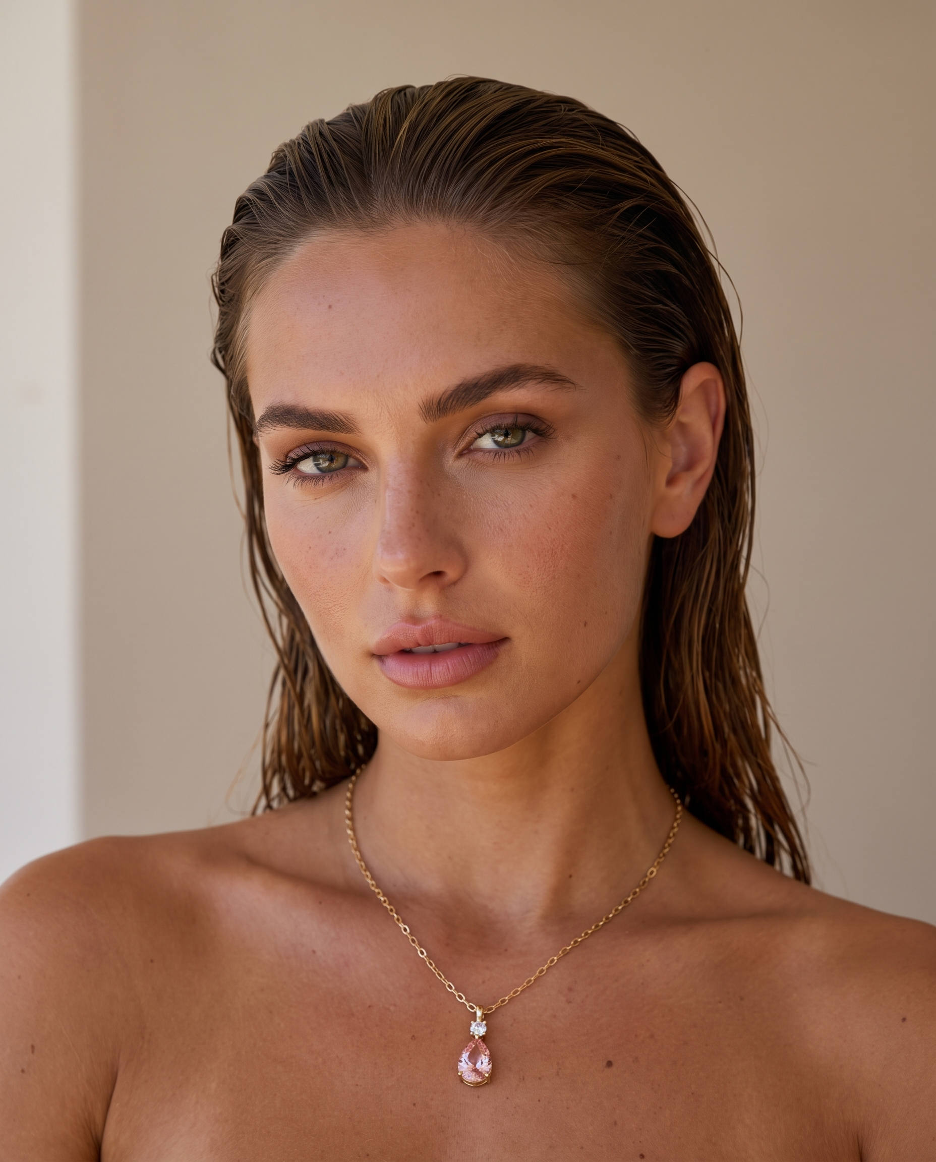 NÚRA - Pink Drop Necklace