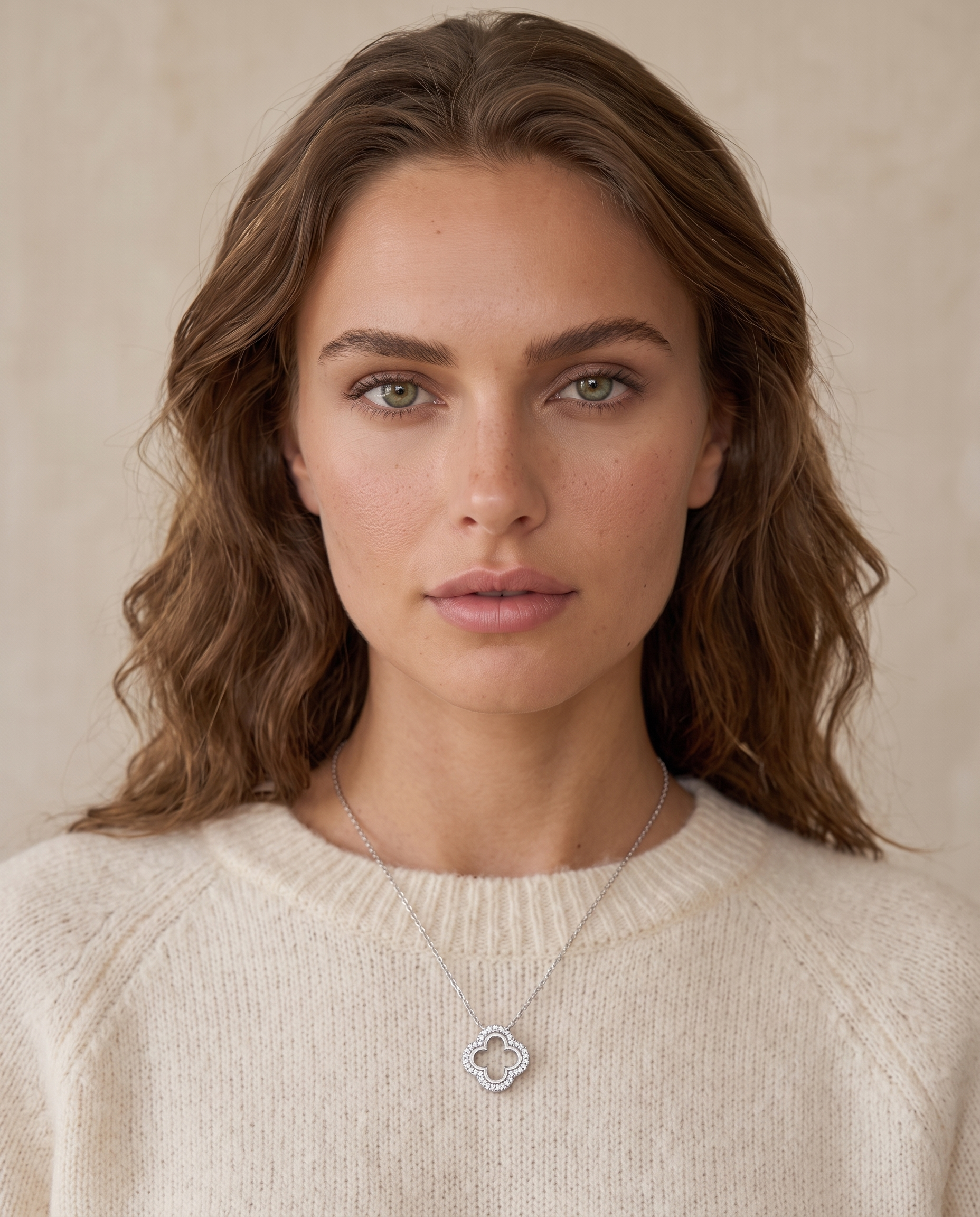 NÚRA - Golden Clover Necklace