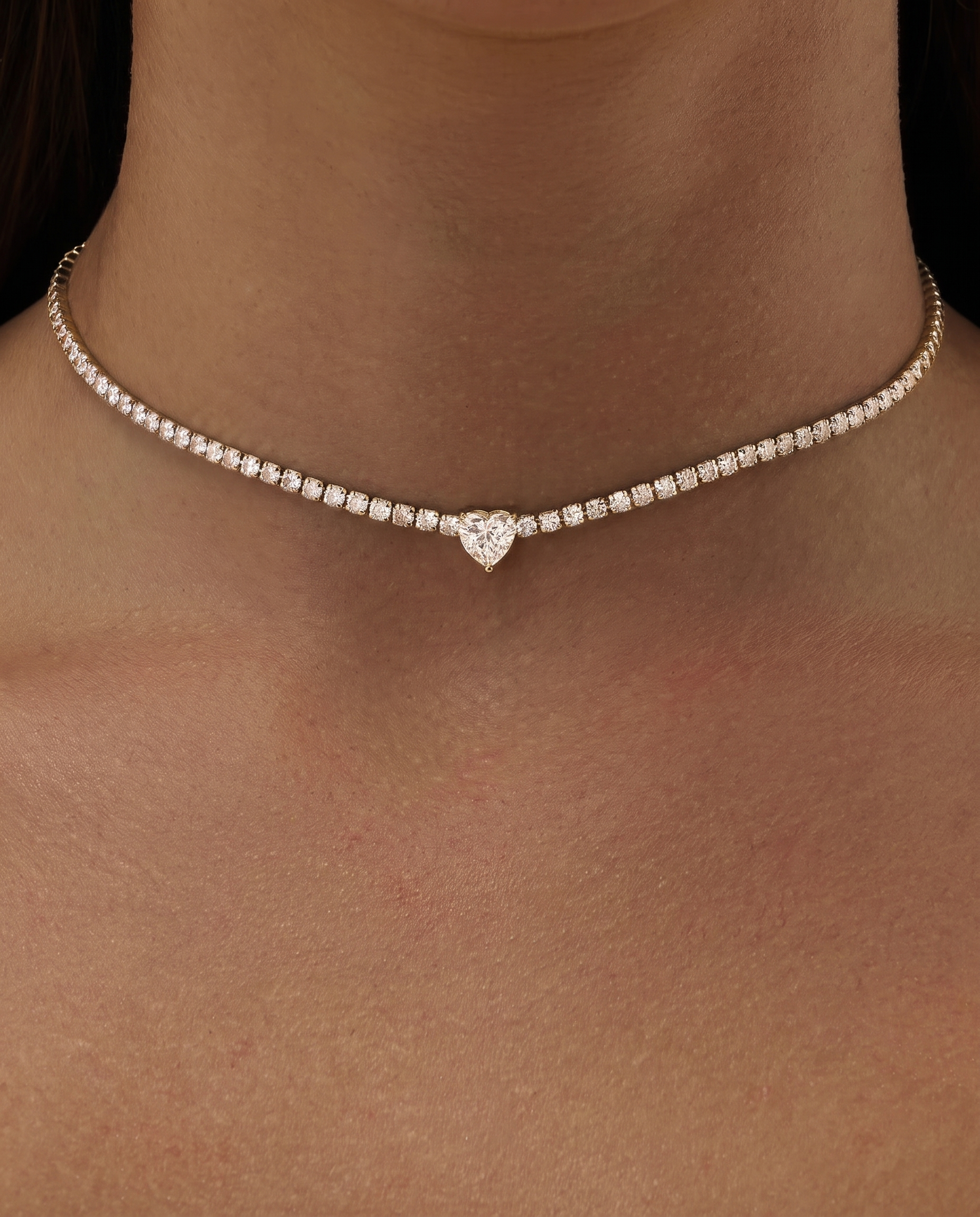 NÚRA - Heart Tennis Necklace