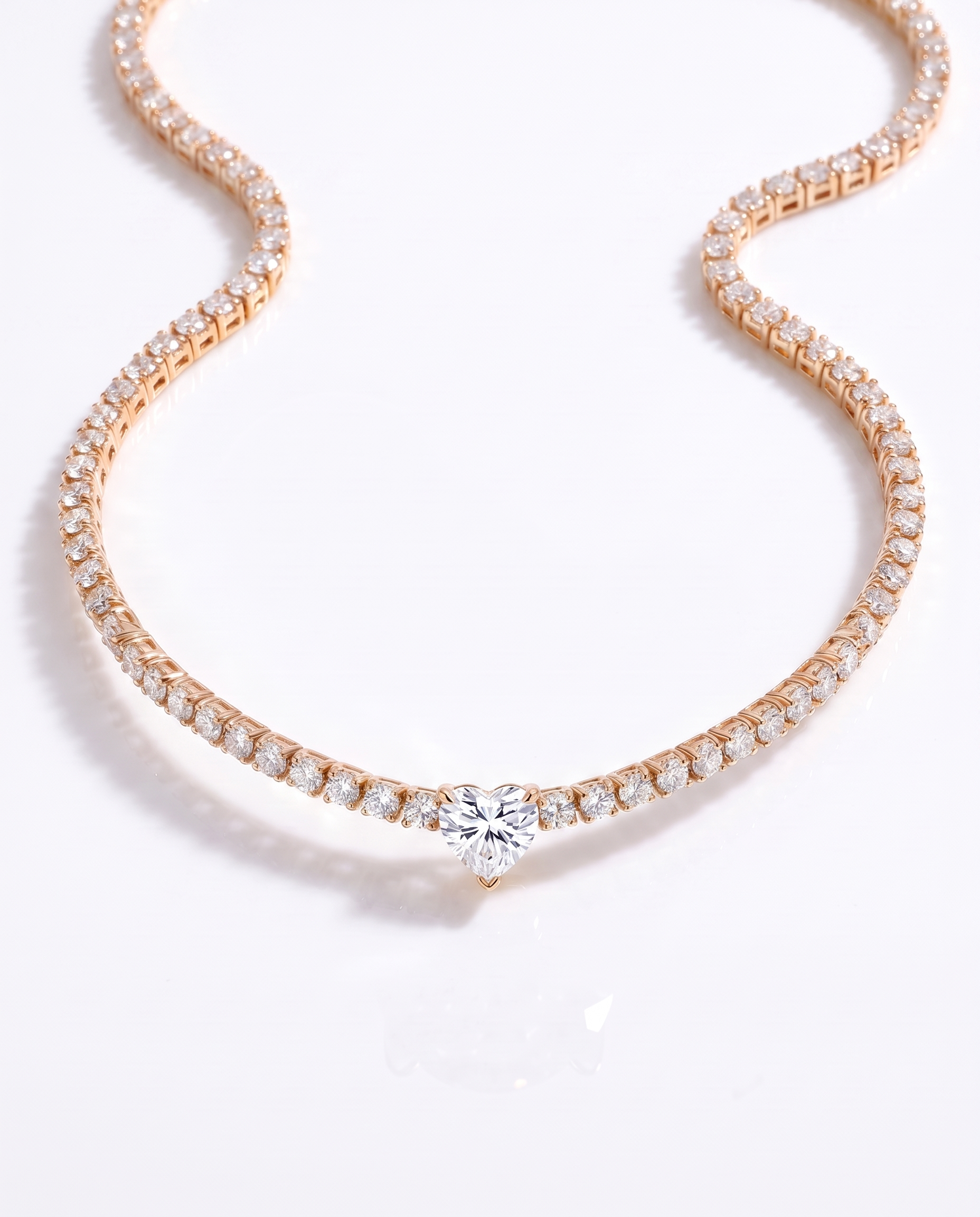 NÚRA - Heart Tennis Necklace