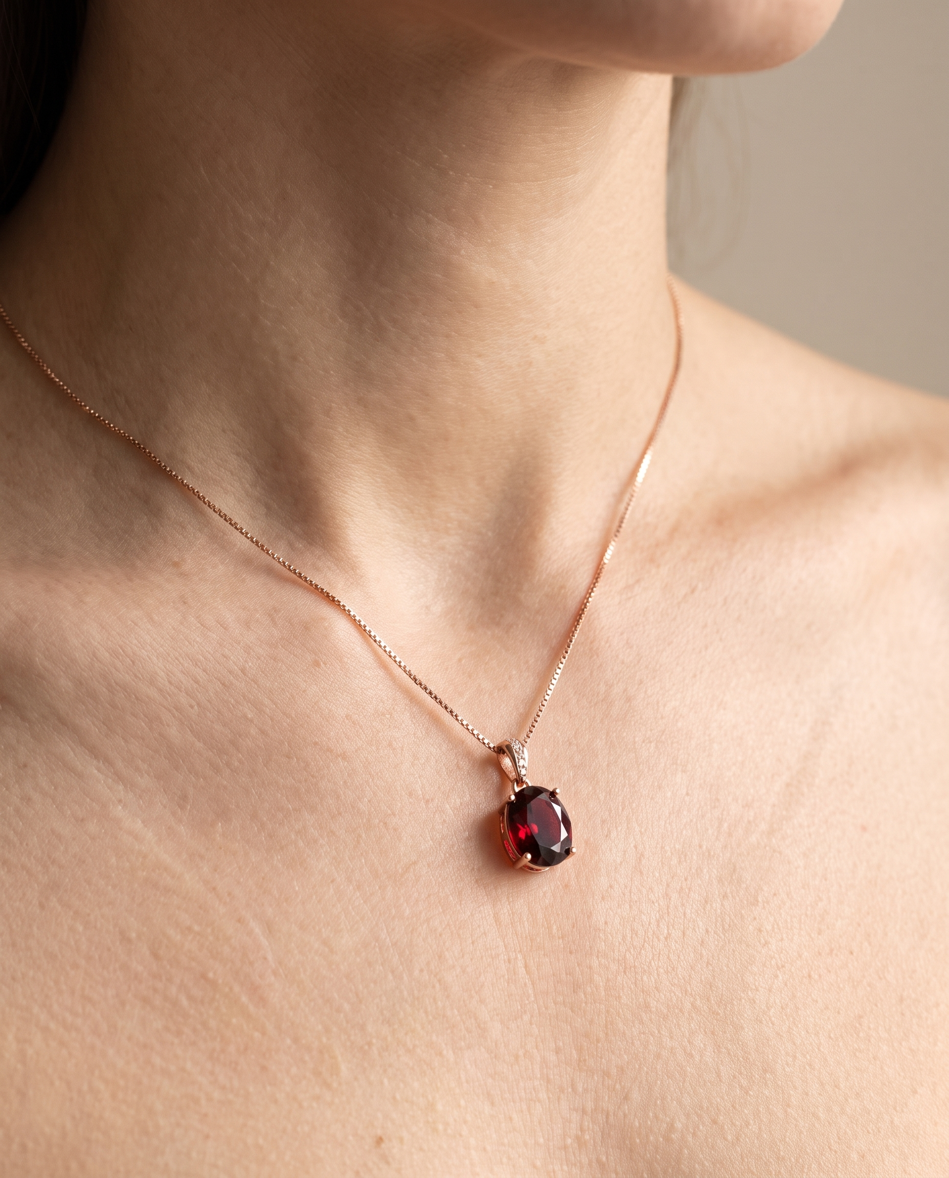 NÚRA - Ruby Garnet Necklace