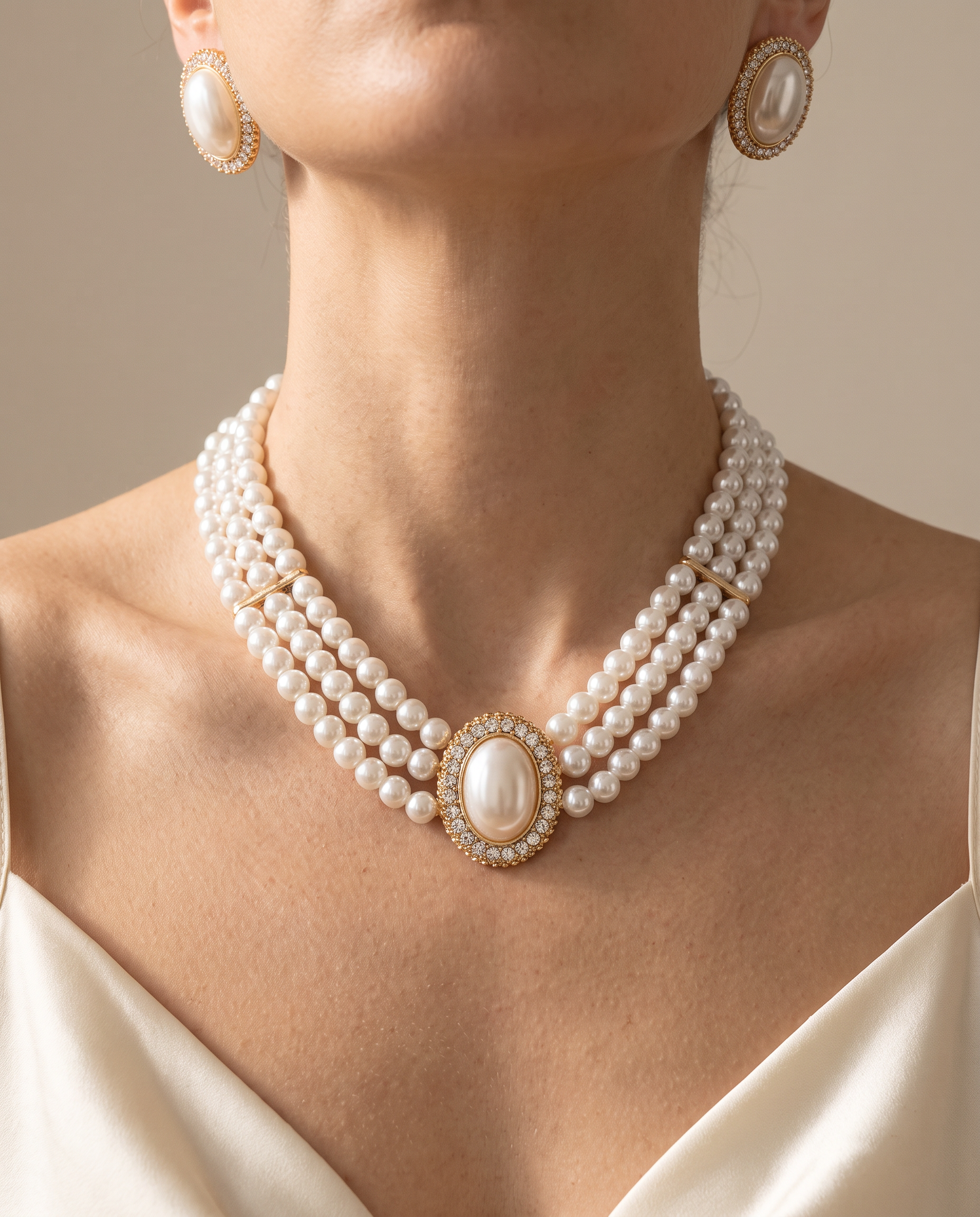 NÚRA - Pearl Bridal Set