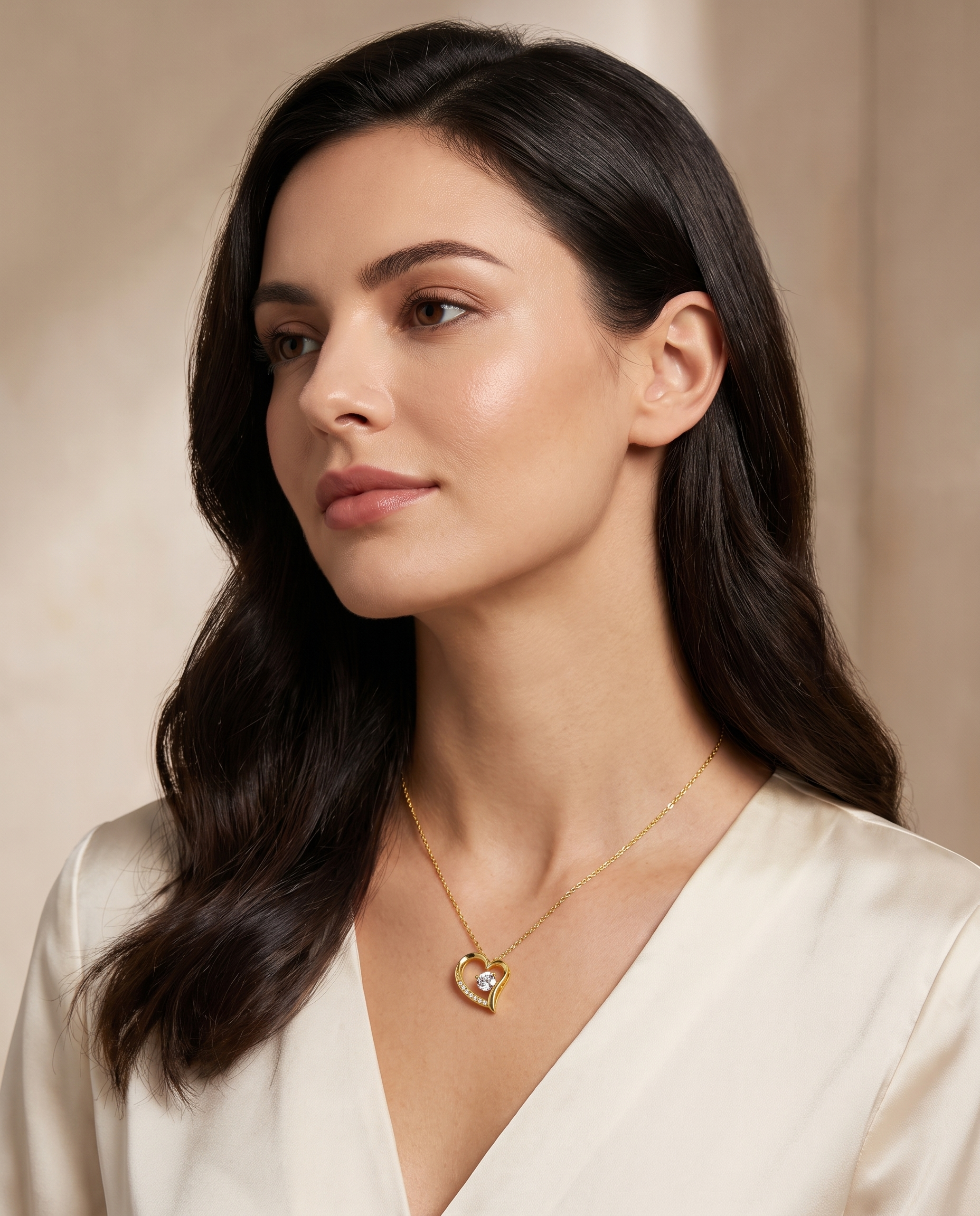 NÚRA - Minimal Heart Necklace