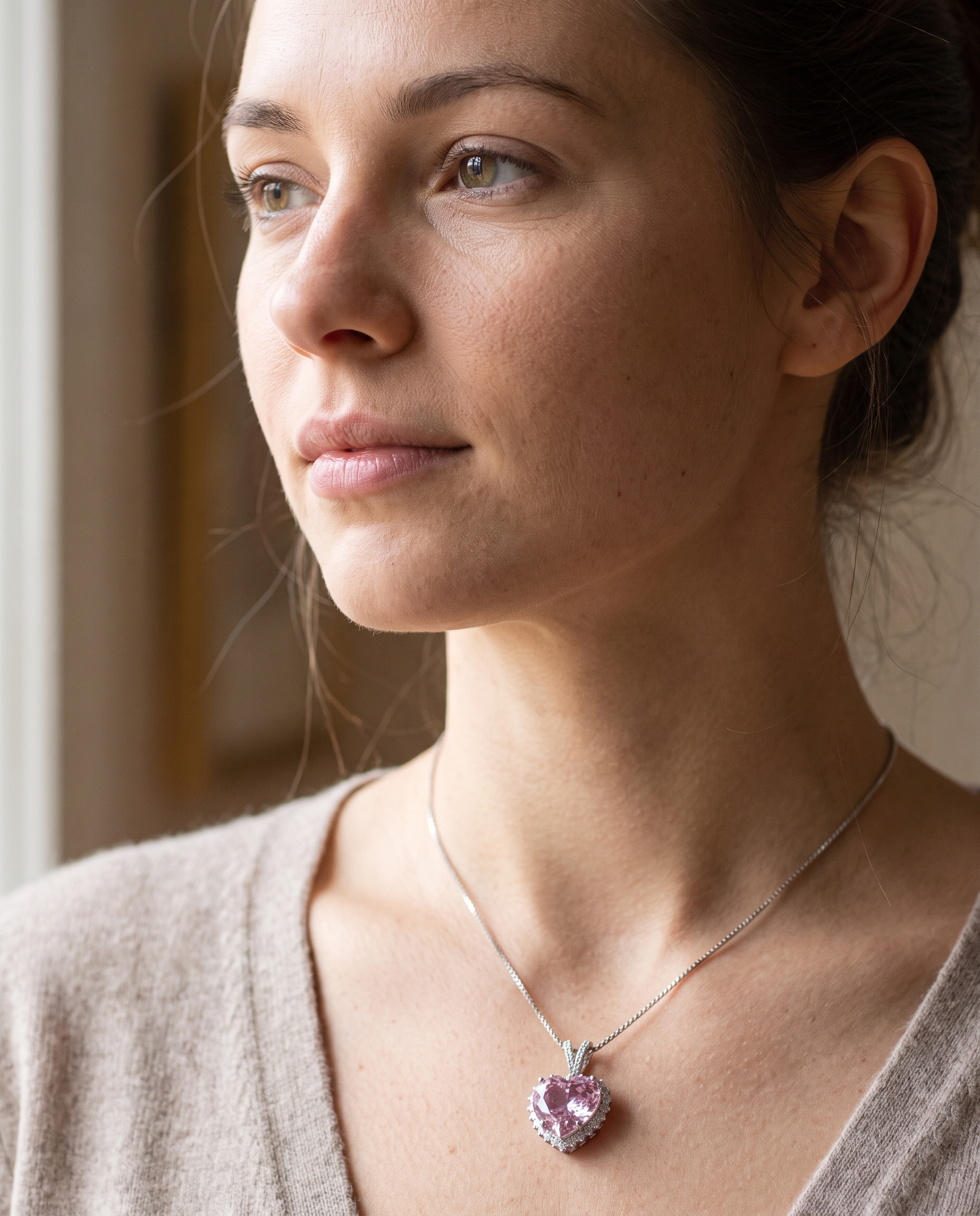 NÚRA - Pink Heart Necklace