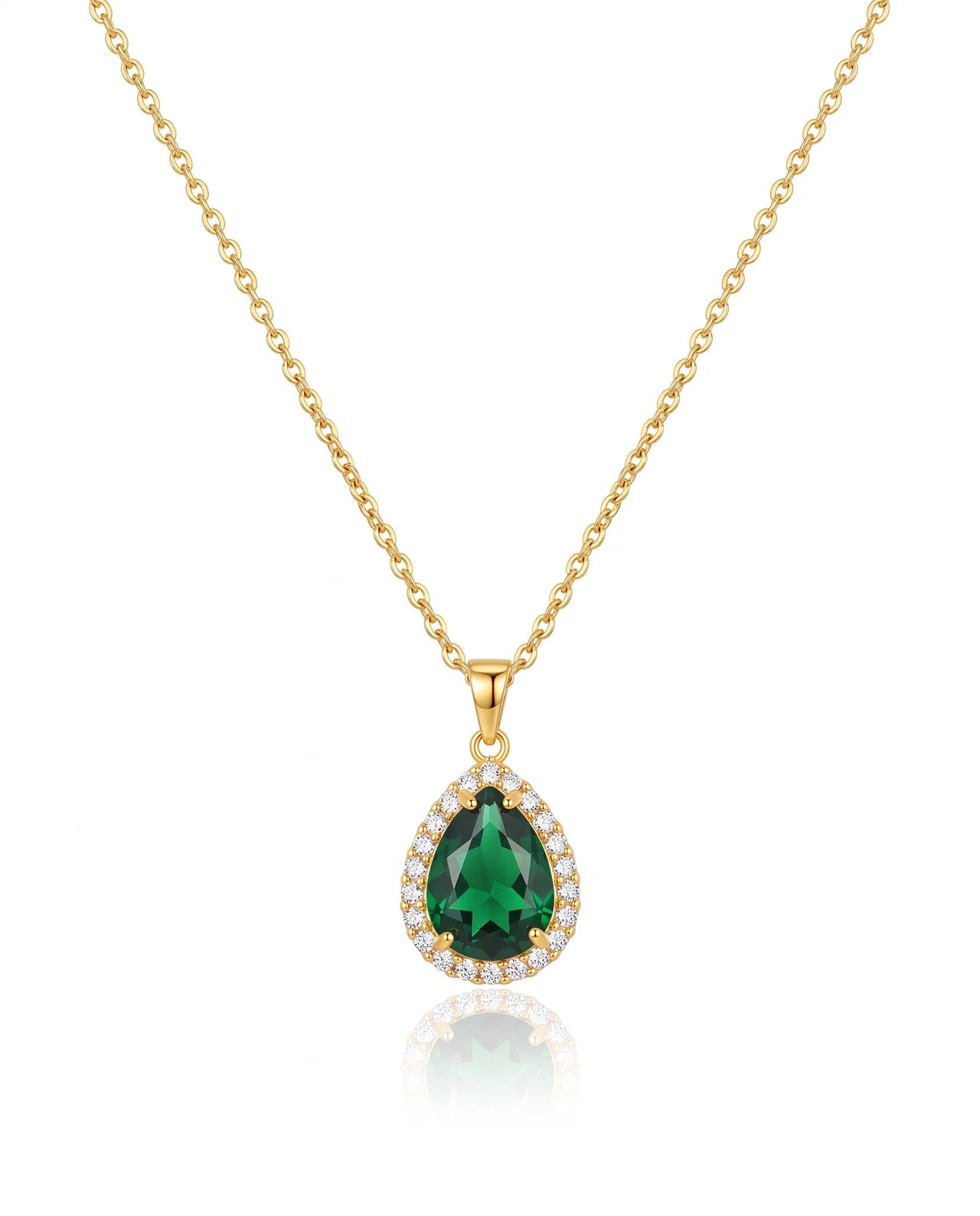 NÚRA - Emerald Drop Necklace