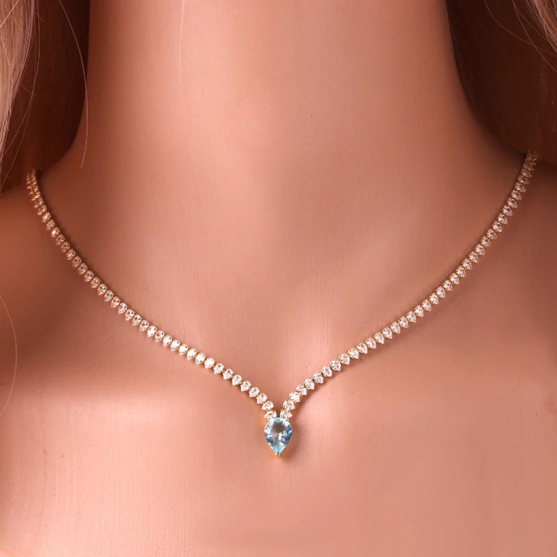 NÚRA - Lagoon Drop Necklace